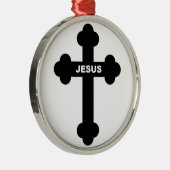 JESUS CROSS METALEN ORNAMENT (Rechts)