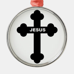 JESUS CROSS METALEN ORNAMENT