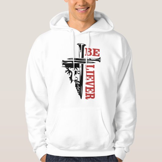 Jesus Cross Nail Design – Powerful Christian Hoodie (Voorkant)