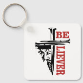 Jesus Cross Nail Design – Powerful Christian Sleutelhanger (Voorkant)