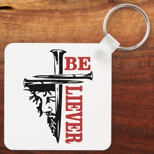 Jesus Cross Nail Design – Powerful Christian Sleutelhanger (Achterkant)