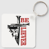 Jesus Cross Nail Design – Powerful Christian Sleutelhanger (Achterkant)