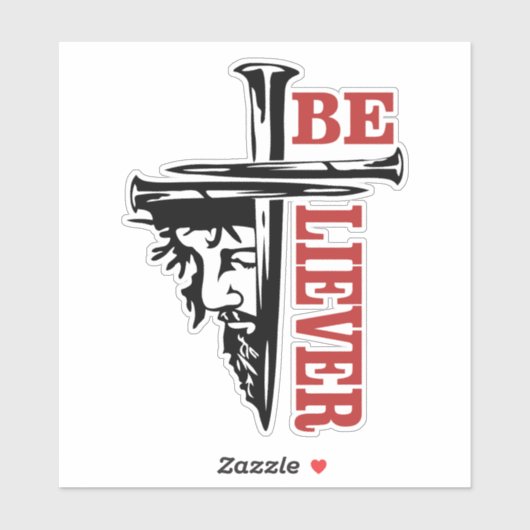 Jesus Cross Nail Design – Powerful Christian Sticker (Vel)