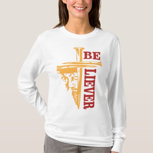 Jesus Cross Nail Design – Powerful Christian T-shirt (Voorkant)