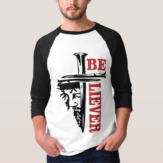 Jesus Cross Nail Design – Powerful Christian T-shirt (Voorkant)