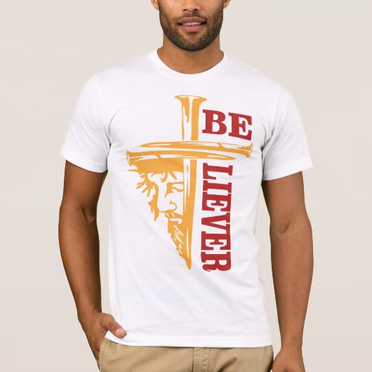 Jesus Cross Nail Design – Powerful Christian T-shirt (Voorkant)