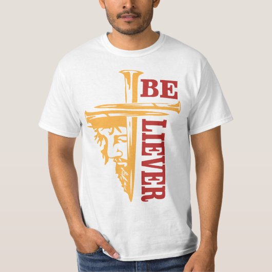 Jesus Cross Nail Design – Powerful Christian T-shirt (Voorkant)