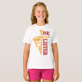 Jesus Cross Nail Design – Powerful Christian T-shirt (Voorkant volledig)