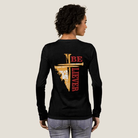 Jesus Cross Nail Design – Powerful Christian Tri-Blend Shirt (Achterkant)