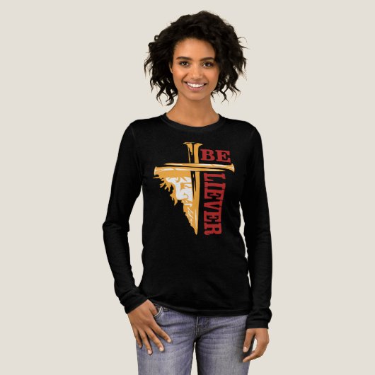 Jesus Cross Nail Design – Powerful Christian Tri-Blend Shirt (Voorkant)