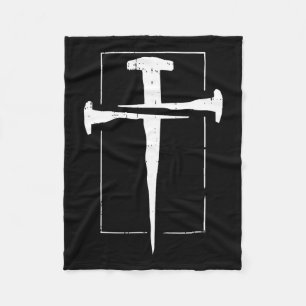 Jesus Cross Nail Pasen Christelijk Lente Mannen Vr Fleece Deken