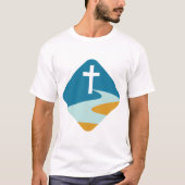 Jesus Cross op een rivier T-shirt (Voorkant)