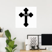 JESUS CROSS POSTER (Thuiskantoor)
