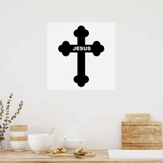 JESUS CROSS POSTER (Keuken)