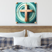 Jesus Cross Stretched Canvas (Insitu (Slaapkamer))