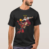 Jesus Crossing Up The Devil beroemd gemaakt door S T-shirt (Voorkant)