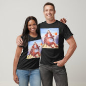 Jesus Crossing up the Devil Grappig Christelijk T-shirt (Unisex)