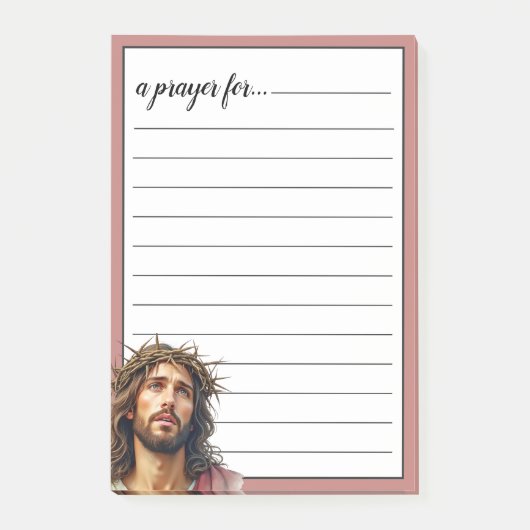 Jesus Crown of Thorns War Room Prayer Post-it® Notes (Voorkant)