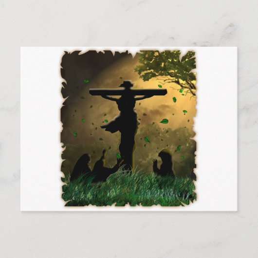 Jesus Crucifixion Briefkaart (Voorkant)