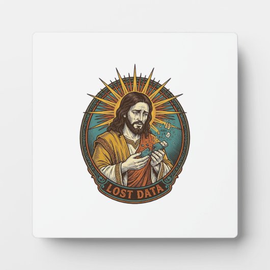 Jesus Crushed USB Flash Drive Lost Data Humor_1 Fotoplaat (Voorkant)