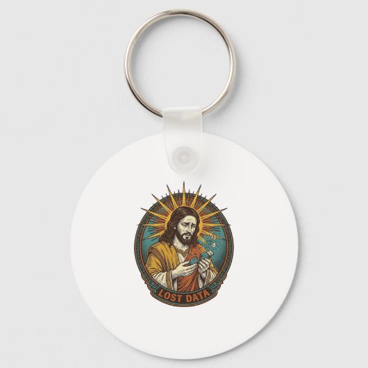 Jesus Crushed USB Flash Drive Lost Data Humor_1 Sleutelhanger (Voorkant)