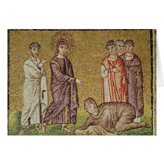 Jesus Cures de vrouw die bloeit (Voorkant Horizontaal)