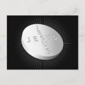 Jesus Cures Heals Pil - Christelijk Faith Bid God Feestdagenkaart (Voorkant)