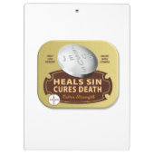 Jesus Cures Heals tablet Christelijk Faith God Klembord (Achterkant)