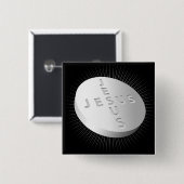 Jesus Cures Pill - Christelijk geloofsgebed Vierkante Button 5,1 Cm (Voorkant /achterkant)