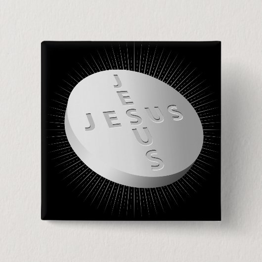 Jesus Cures Pill - Christelijk geloofsgebed Vierkante Button 5,1 Cm (Voorkant)