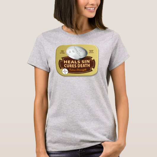 Jesus Cures Pill - Christelijk religieus geloof T-shirt (Voorkant)