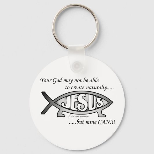 Jesus & Darwin Fish Sleutelhanger (Voorkant)
