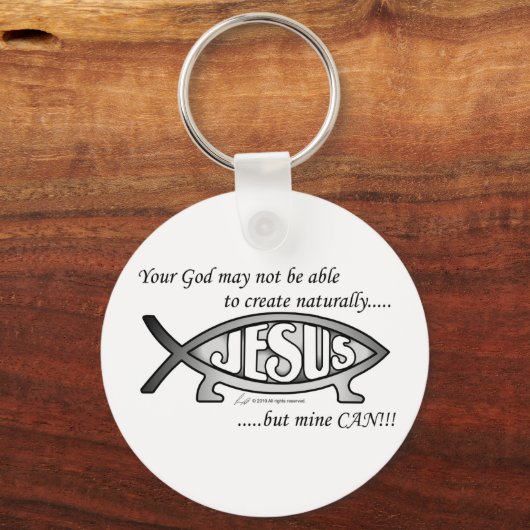 Jesus & Darwin Fish Sleutelhanger (Voorkant)