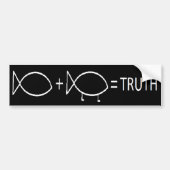 JESUS + DARWIN = TRUTH, WH BUMPERSTICKER (Voorkant)