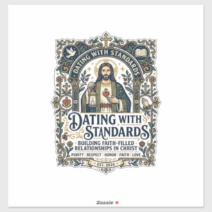 Jesus Dating Christelijke Relatie Humor T-shirt Fa Sticker
