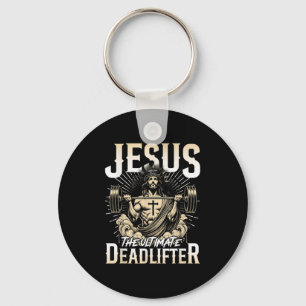 Jesus de Deadlifter Christelijke Gym Pump Hoesje Sleutelhanger