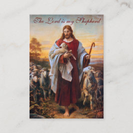 Jesus de Good Shepherd - Prayer Card (Flat) Visitekaartje