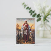 Jesus de Good Shepherd - Prayer Card (Flat) Visitekaartje (Staand voorkant)