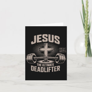 Jesus De Krachtlifter Spierkind Funny Christelijke Kaart