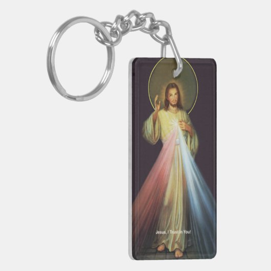 Jesus de la Misericordia Divine Mercy Sleutelhanger (Voorkant Links)