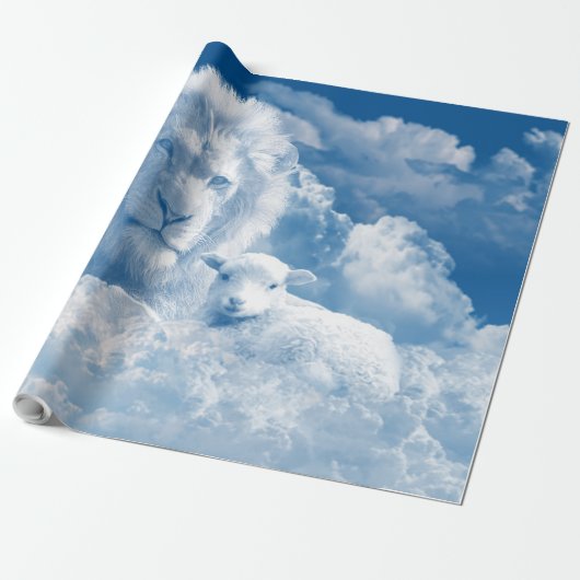 JESUS DE LAM EN JESUS DE LION CADEAUPAPIER (Uitgerold)