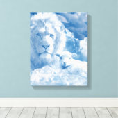 JESUS DE LAM EN JESUS DE LION CANVAS AFDRUK (Insitu (Houten vloer))