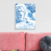 JESUS DE LAM EN JESUS DE LION CANVAS AFDRUK (Insitu (Woonkamer))