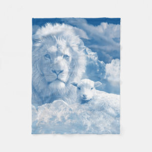 JESUS DE LAM EN JESUS DE LION FLEECE DEKEN