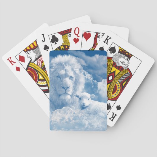 JESUS DE LAM EN JESUS DE LION POKERKAARTEN (Achterkant)