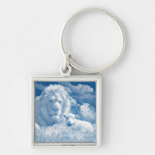 JESUS DE LAM EN JESUS DE LION SLEUTELHANGER
