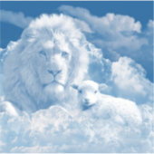 JESUS DE LAM EN JESUS DE LION STICKER (Voorkant)