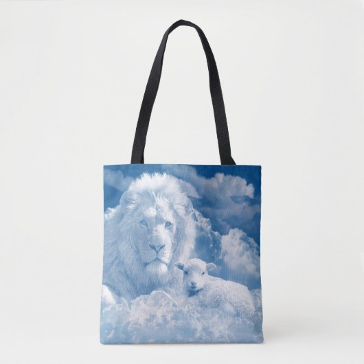 JESUS DE LAM EN JESUS DE LION TOTE BAG (Voorkant)