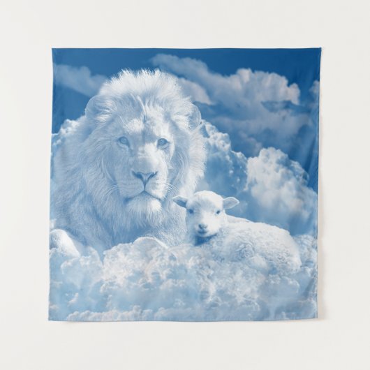 JESUS DE LAM EN JESUS DE LION WANDKLEED (Voorkant)