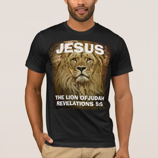 JESUS de LION JUDAH, Christelijke T-shirts (Voorkant)